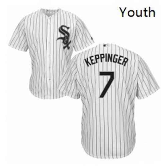 Youth Majestic Chicago White Sox 7 Jeff Keppinger Authentic White Home Cool Base MLB Jersey